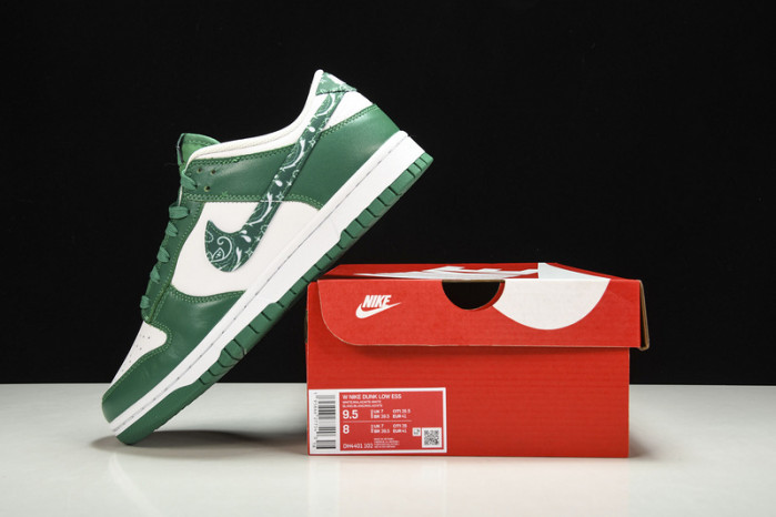 nike dunk low ess "green paisley" dh4401-102