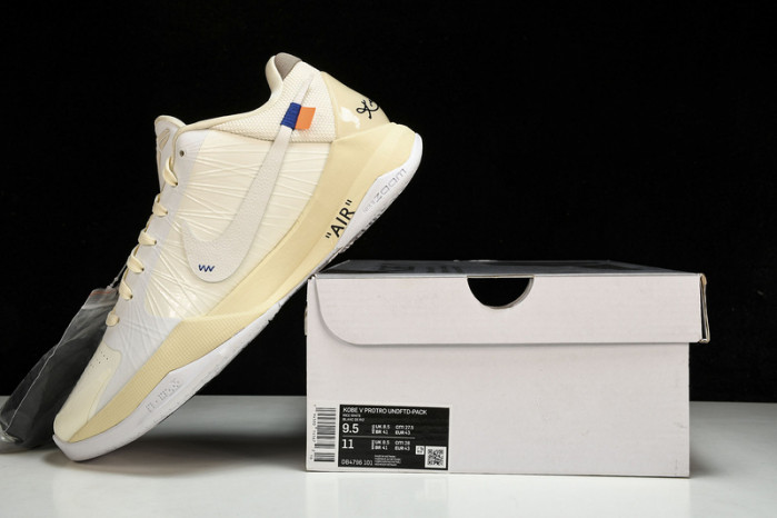 nike kobe 5 protro undefeated rice white db4796-101