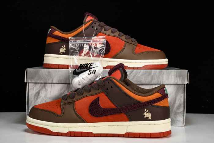 nike dunk low retro prm year of the rabbit light crimson fd4203-661