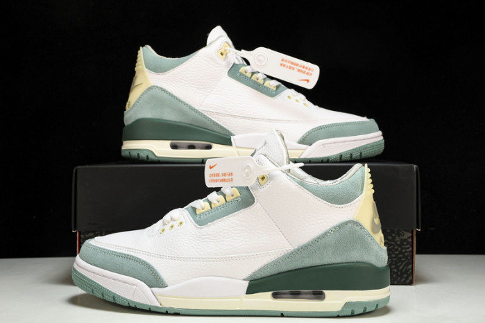 air jordan 3 white green ct8532-130