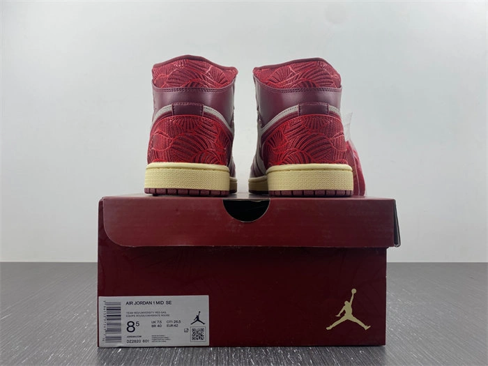 Jordan 1 Mid SE Tiki Leaf Team Red DZ2820- Effortless 3684