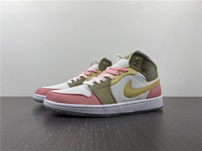 OdorResistant Jordan1 Mid SE Pastel Vivid Green Grind  DJ0338- 3706