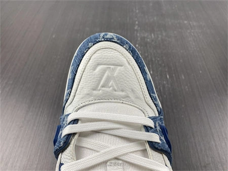 Luis Vitton LV Trainer Monogram Denim White Blue 1A9JGN GoodFit 1641