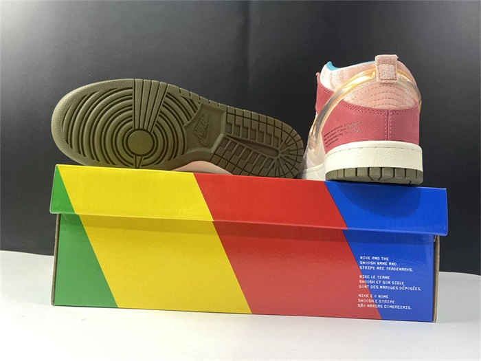 Nike Dunk Mid Social Status Free Lunch Strawberry Milk DJ1173- Packable 4864