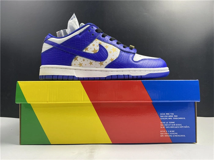 Supportive Nike SB Dunk Low Supreme Stars Hyper Royal DH3228- 4870